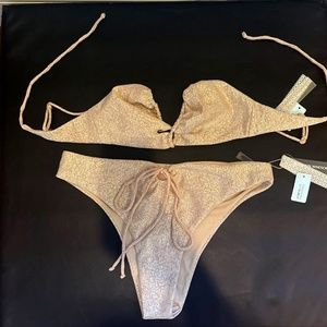 Everything But Water Champagne Bikini Top